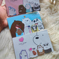 Bare Bear Magnetic Bookmarks