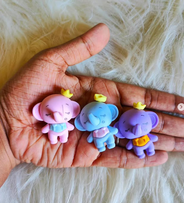 Cute Prince Elephant Erasers