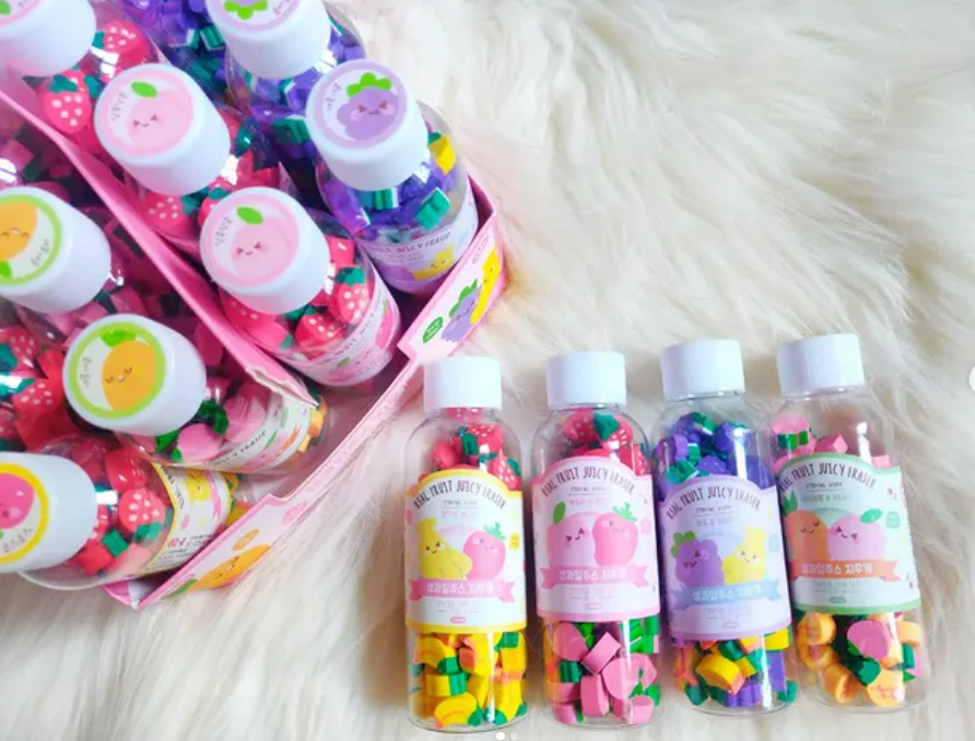Fruit Bottle Erasers