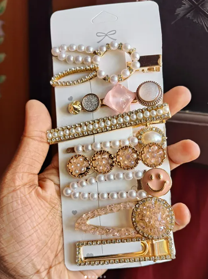 Premium Korean Rhinestone clip set