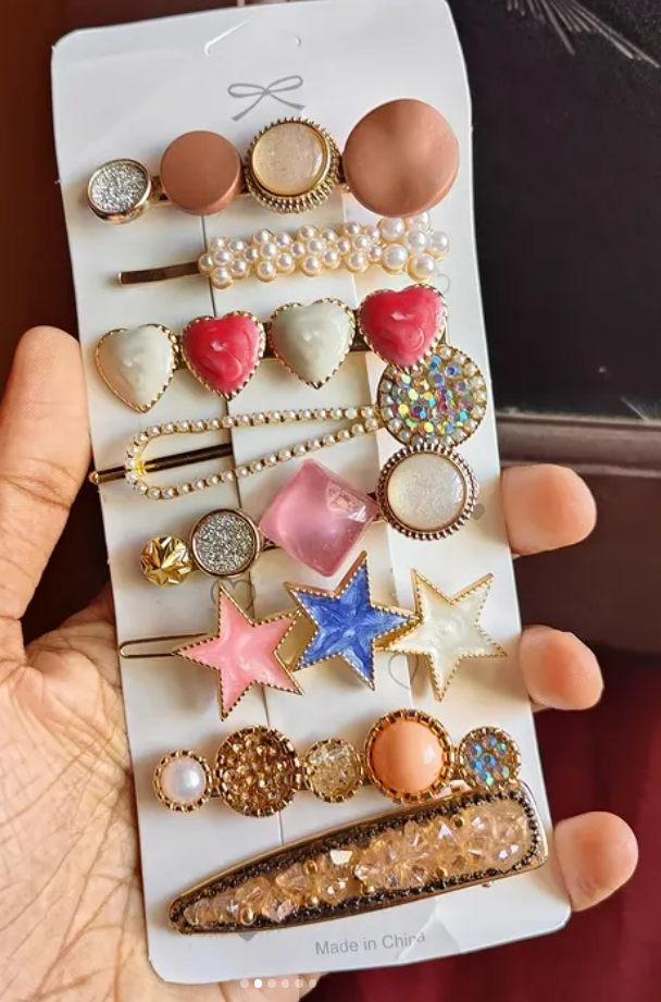 Premium Korean Rhinestone clip set